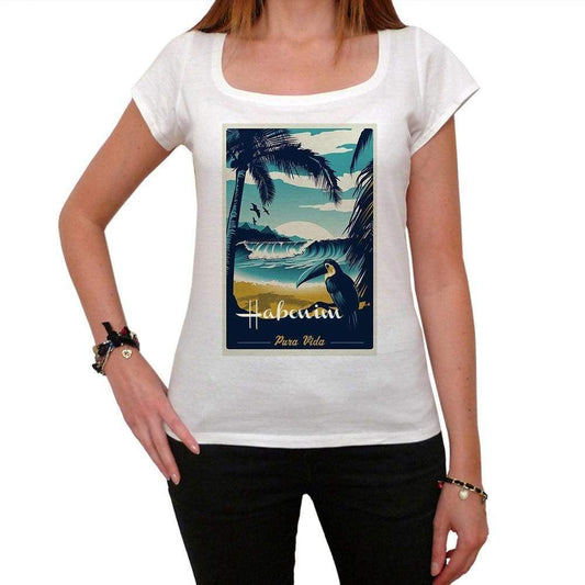 Habonim Pura Vida Beach Name White Womens Short Sleeve Round Neck T-Shirt 00297 - White / Xs - Casual