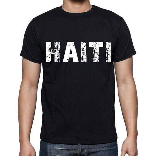 Haiti T-Shirt For Men Short Sleeve Round Neck Black T Shirt For Men - T-Shirt