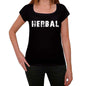 Herbal Womens T Shirt Black Birthday Gift 00547 - Black / Xs - Casual