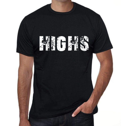 Highs Mens Retro T Shirt Black Birthday Gift 00553 - Black / Xs - Casual