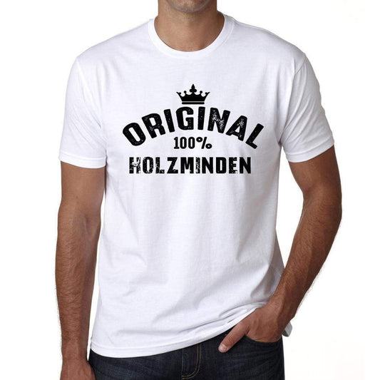Holzminden 100% German City White Mens Short Sleeve Round Neck T-Shirt 00001 - Casual