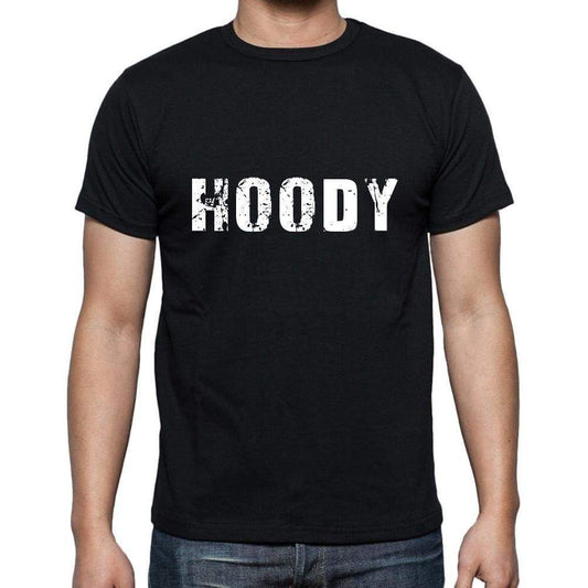 Hoody Mens Short Sleeve Round Neck T-Shirt 5 Letters Black Word 00006 - Casual