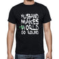 Husband World Goes Round Mens Short Sleeve Round Neck T-Shirt 00082 - Black / S - Casual
