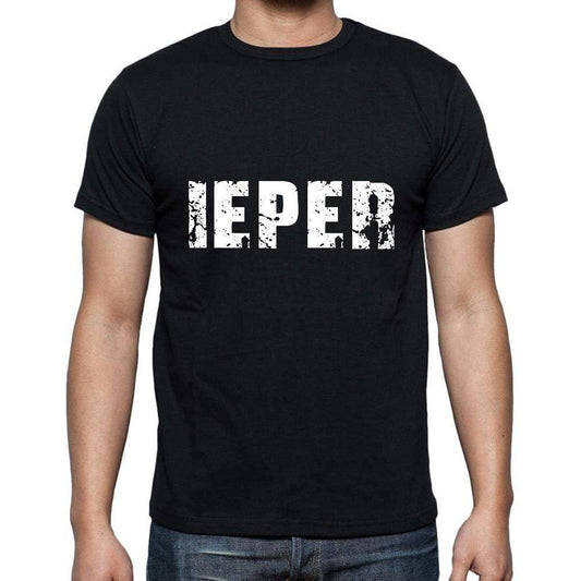 Ieper Mens Short Sleeve Round Neck T-Shirt 5 Letters Black Word 00006 - Casual