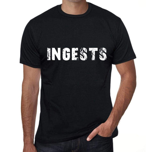 Ingests Mens Vintage T Shirt Black Birthday Gift 00555 - Black / Xs - Casual
