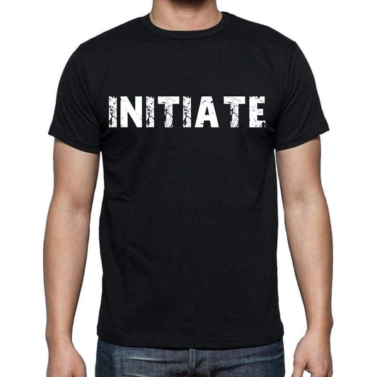 Initiate White Letters Mens Short Sleeve Round Neck T-Shirt 00007