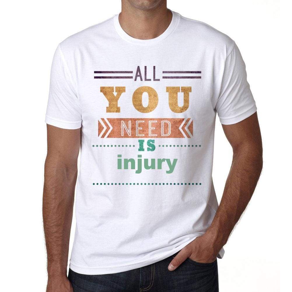 Injury Mens Short Sleeve Round Neck T-Shirt 00025 - Casual