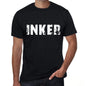 Inker Mens Retro T Shirt Black Birthday Gift 00553 - Black / Xs - Casual