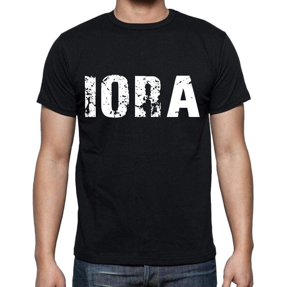 Iora Mens Short Sleeve Round Neck T-Shirt 4 Letters Black - Casual