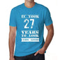 It Took 27 Years To Look This Good Mens T-Shirt Blue Birthday Gift 00480 - Blue / Xs - Casual