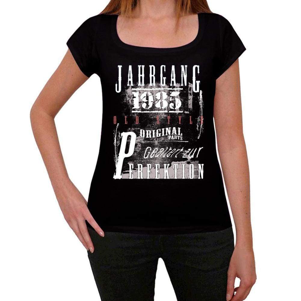 Jahrgang Birthday 1985 Black Womens Short Sleeve Round Neck T-Shirt Gift T-Shirt 00353 - Black / Xs - Casual