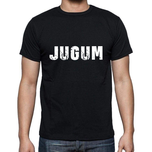 Jugum Mens Short Sleeve Round Neck T-Shirt 5 Letters Black Word 00006 - Casual