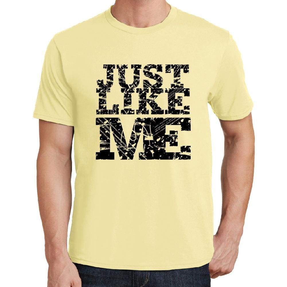 Just Like Me Yellow Mens Short Sleeve Round Neck T-Shirt 00294 - Yellow / S - Casual