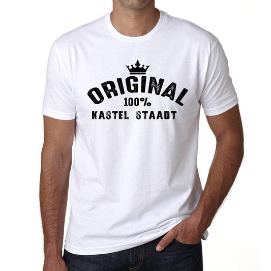 Kastel Staadt 100% German City White Mens Short Sleeve Round Neck T-Shirt 00001 - Casual