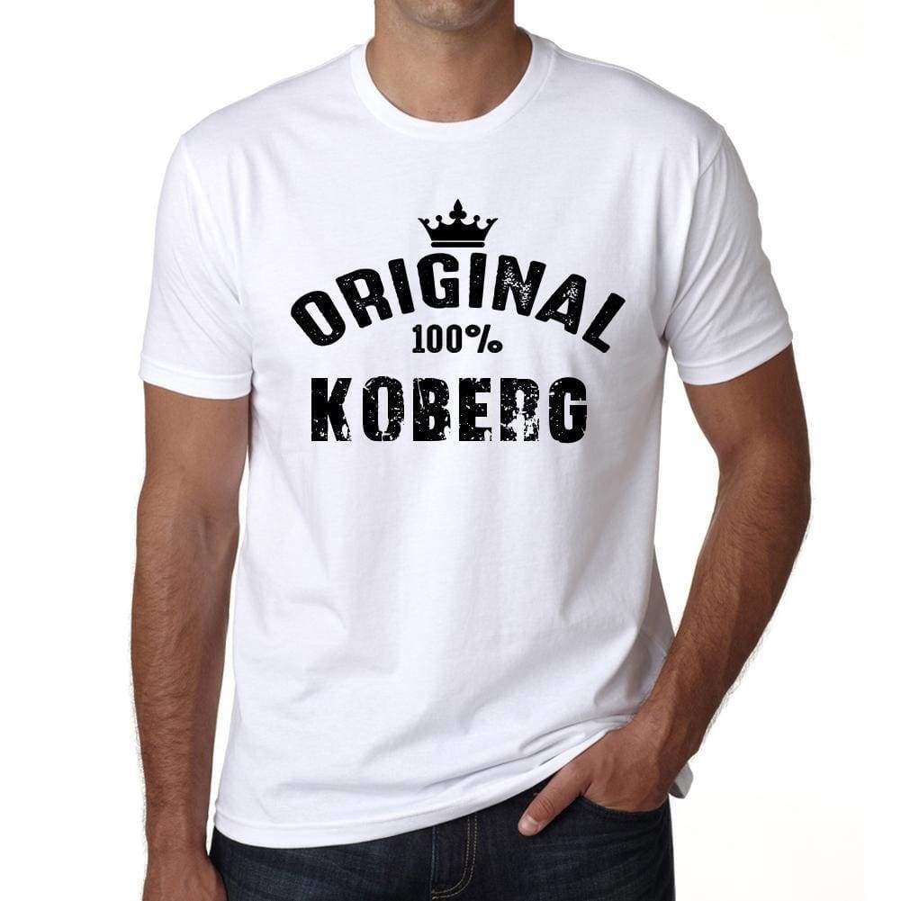 Koberg 100% German City White Mens Short Sleeve Round Neck T-Shirt 00001 - Casual