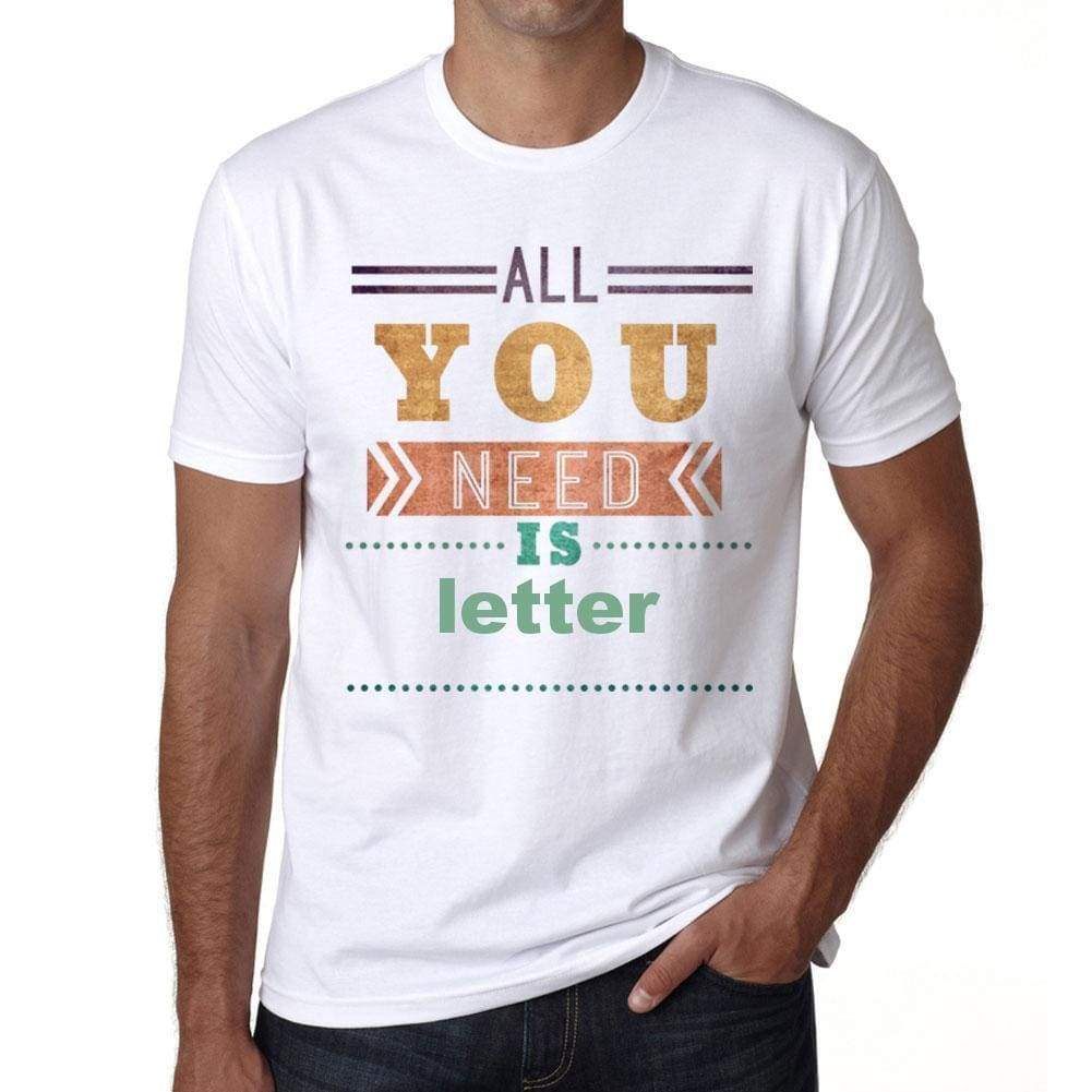 Letter Mens Short Sleeve Round Neck T-Shirt 00025 - Casual