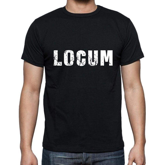 locum <span>Men's</span> <span>Short Sleeve</span> <span>Round Neck</span> T-shirt , 5 letters Black , word 00006 - ULTRABASIC