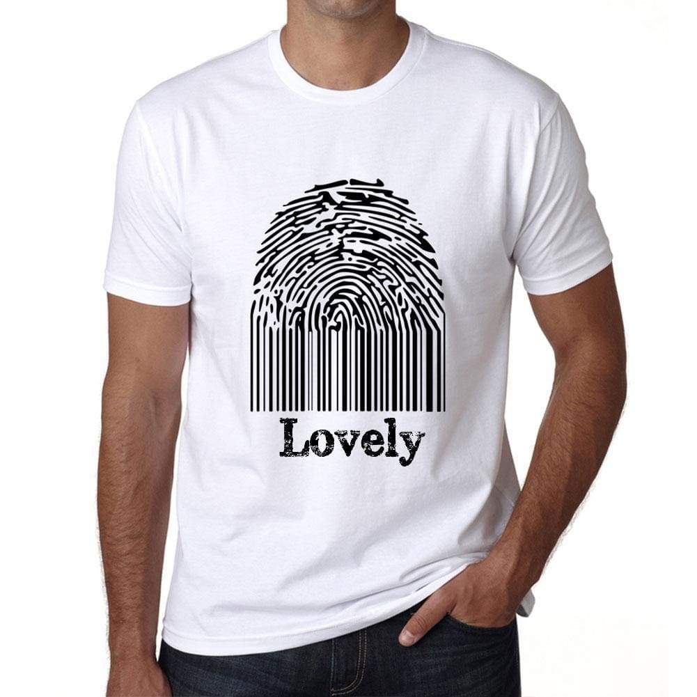 Lovely Fingerprint White Mens Short Sleeve Round Neck T-Shirt Gift T-Shirt 00306 - White / S - Casual