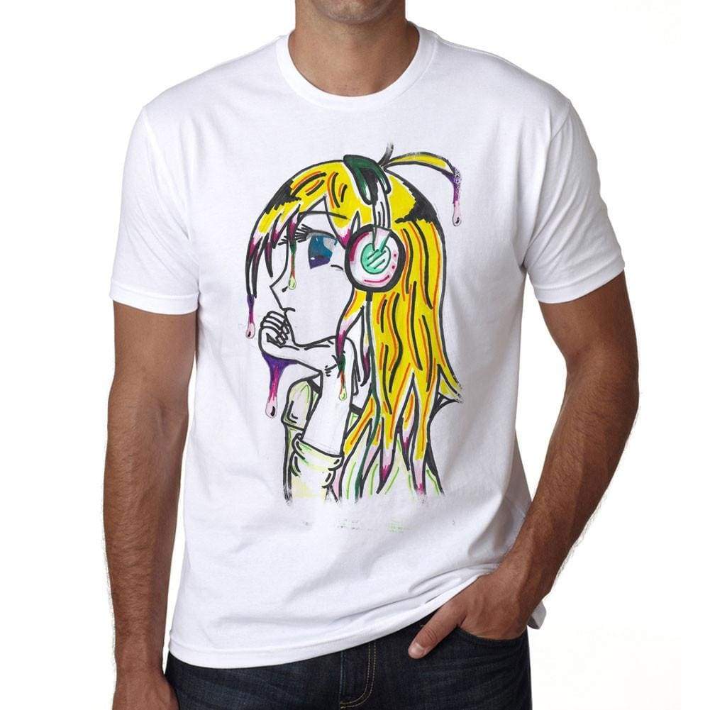 Manga Girl With Headphones 1 T-Shirt For Men T Shirt Gift 00089 - T-Shirt