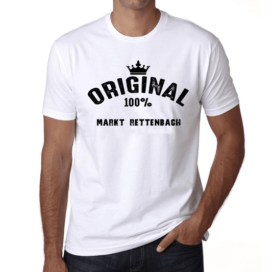Markt Rettenbach 100% German City White Mens Short Sleeve Round Neck T-Shirt 00001 - Casual