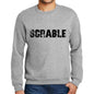 Mens Printed Graphic Sweatshirt Popular Words Scrable Grey Marl - Grey Marl / Small / Cotton - Sweatshirts