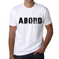 Mens Tee Shirt Vintage T Shirt Abord X-Small White 00561 - White / Xs - Casual