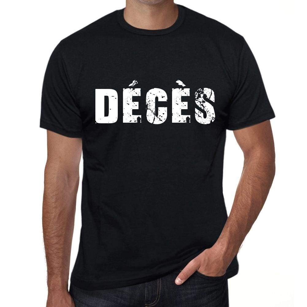 Mens Tee Shirt Vintage T Shirt Décès X-Small Black 00558 - Black / Xs - Casual