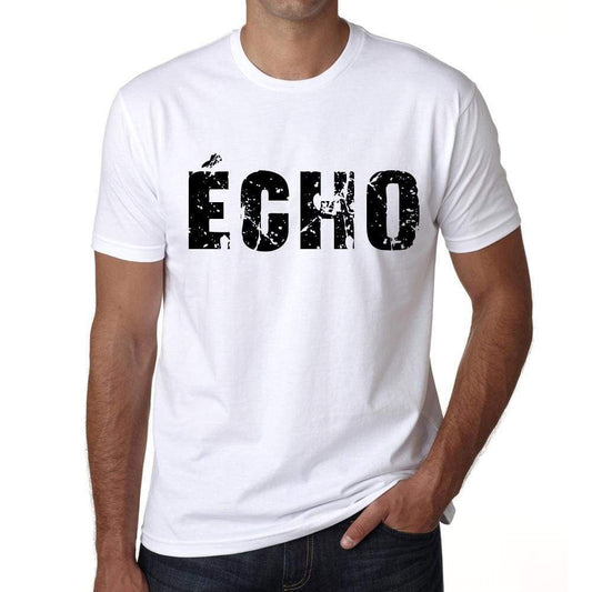 Mens Tee Shirt Vintage T Shirt Ècho X-Small White 00560 - White / Xs - Casual