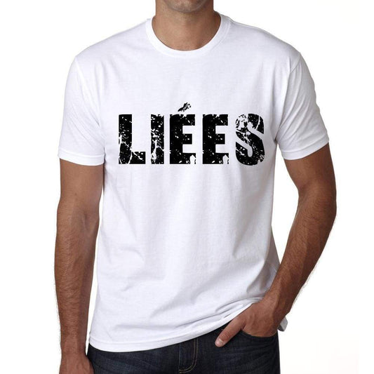 Mens Tee Shirt Vintage T Shirt Lièes X-Small White 00561 - White / Xs - Casual