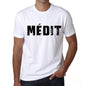 Mens Tee Shirt Vintage T Shirt Médit X-Small White - White / Xs - Casual
