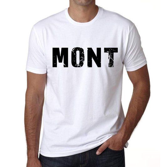 Mens Tee Shirt Vintage T Shirt Mont X-Small White 00560 - White / Xs - Casual