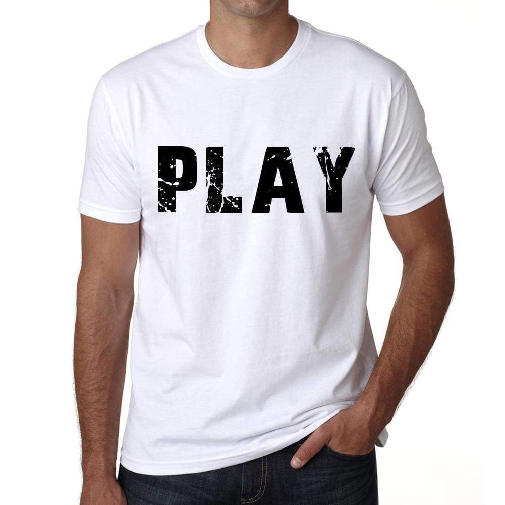 Mens Tee Shirt Vintage T Shirt Play X-Small White 00560 - White / Xs - Casual