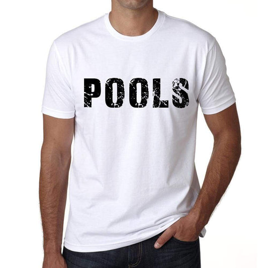 Mens Tee Shirt Vintage T Shirt Pools X-Small White - White / Xs - Casual