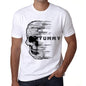 Mens Vintage Tee Shirt Graphic T Shirt Anxiety Skull Yummy White - White / Xs / Cotton - T-Shirt