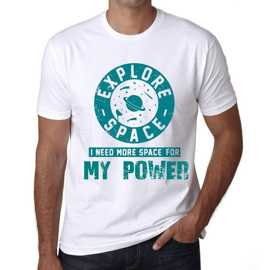 Mens Vintage Tee Shirt Graphic T Shirt I Need More Space For My Power White - White / Xs / Cotton - T-Shirt
