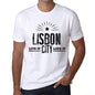 Mens Vintage Tee Shirt Graphic T Shirt Live It Love It Lisbon White - White / Xs / Cotton - T-Shirt