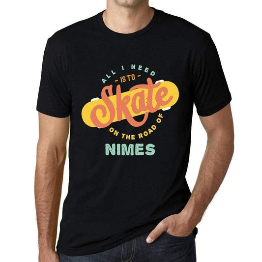 Mens Vintage Tee Shirt Graphic T Shirt Nimes Black - Black / Xs / Cotton - T-Shirt