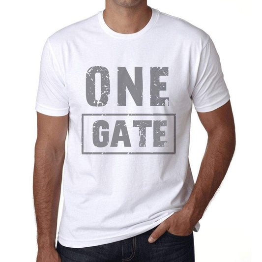 Mens Vintage Tee Shirt Graphic T Shirt One Gate White - White / Xs / Cotton - T-Shirt