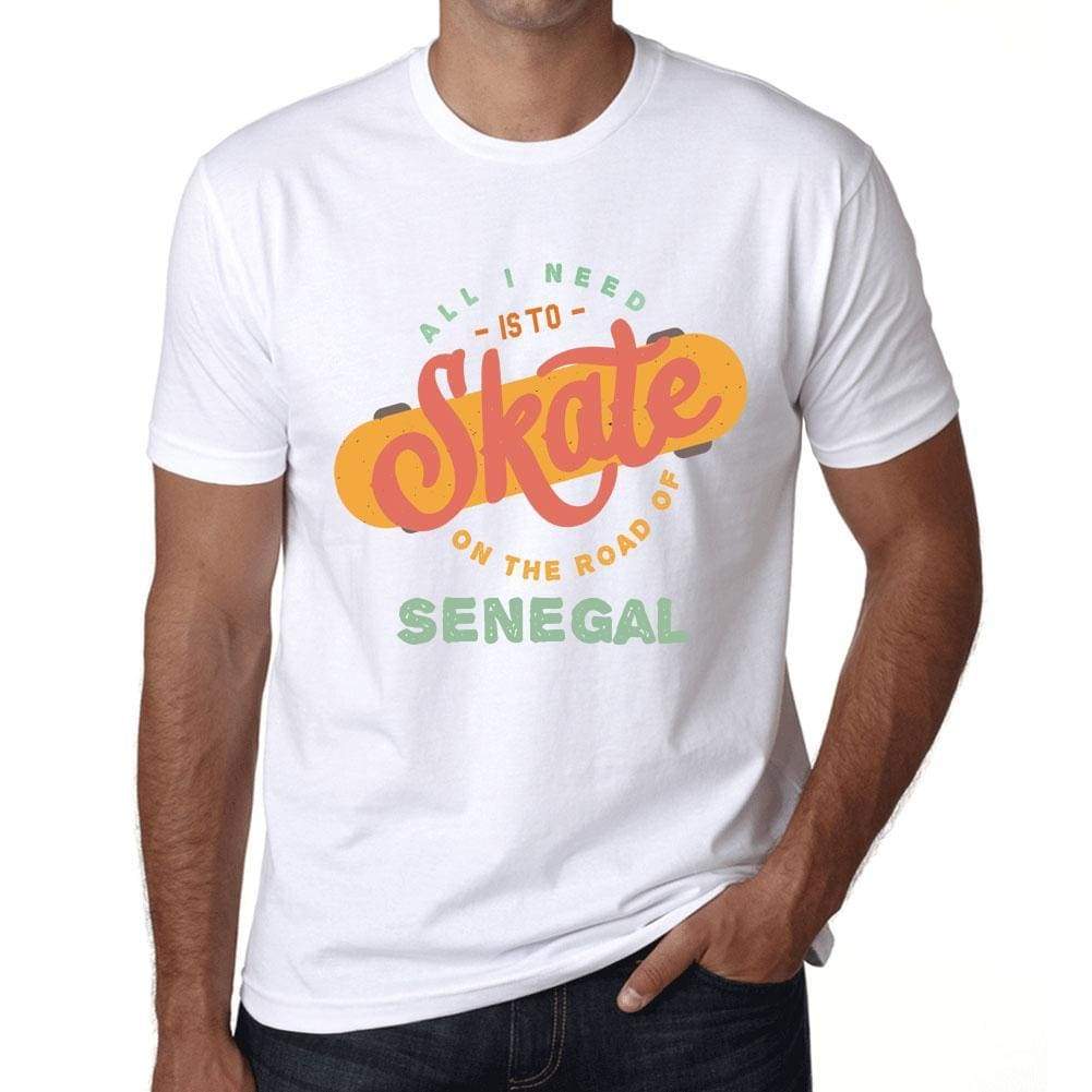 Mens Vintage Tee Shirt Graphic T Shirt Senegal White - White / Xs / Cotton - T-Shirt