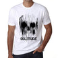 Mens Vintage Tee Shirt Graphic T Shirt Skull Solitude White - White / Xs / Cotton - T-Shirt