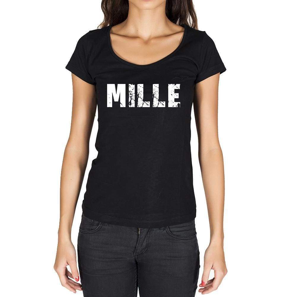 Mille French Dictionary Womens Short Sleeve Round Neck T-Shirt 00010 - Casual