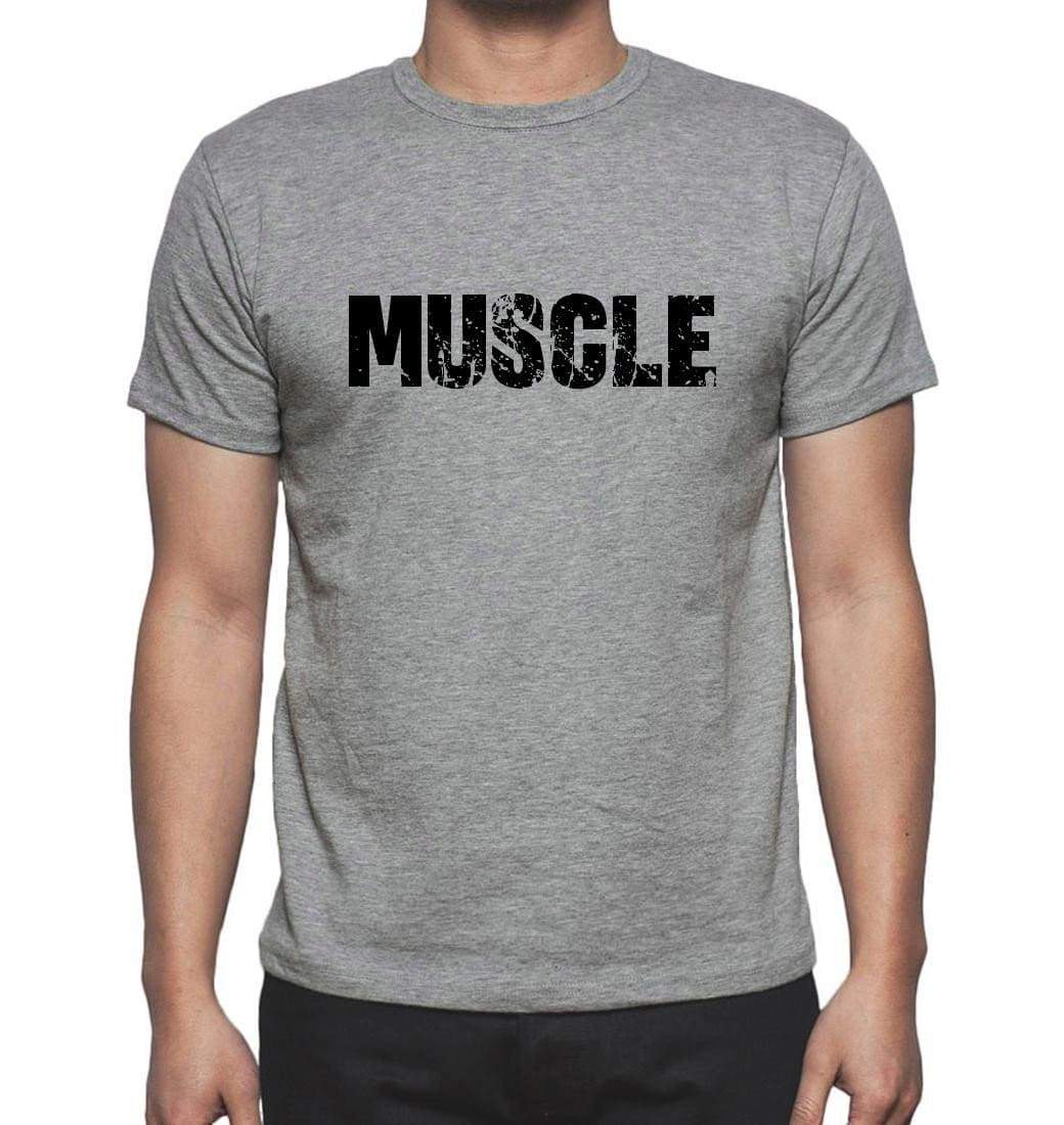 Muscle Grey Mens Short Sleeve Round Neck T-Shirt 00018 - Grey / S - Casual