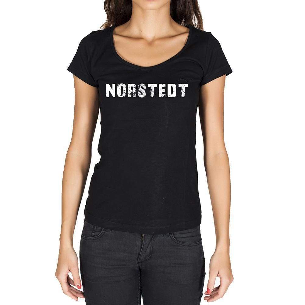 Norstedt German Cities Black Womens Short Sleeve Round Neck T-Shirt 00002 - Casual