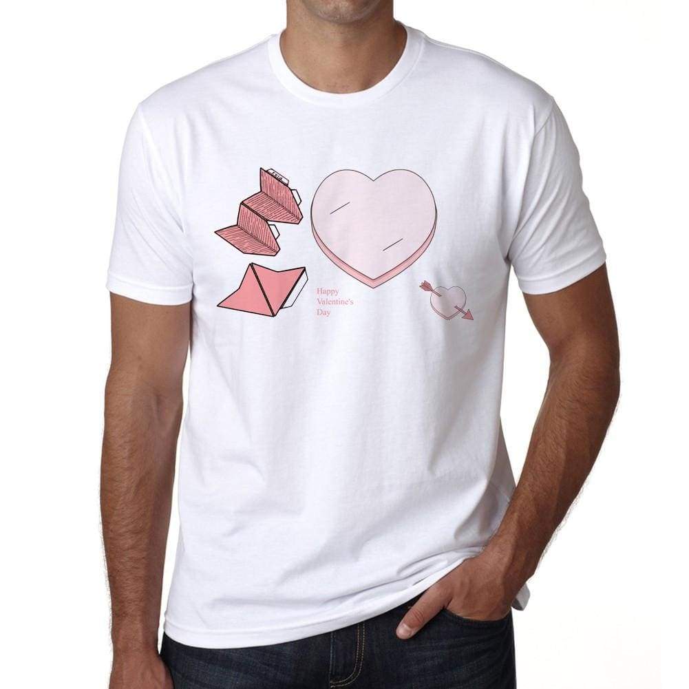 Pencil Pals Valentine Pink Mens Tee White 100% Cotton 00156