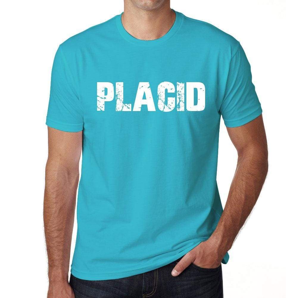 Placid Mens Short Sleeve Round Neck T-Shirt - Blue / S - Casual