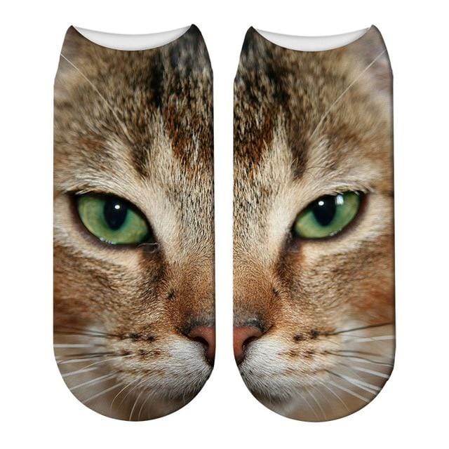 SexeMara New Design 3D Cat Print Women Unisex Christmas Socks Meias Cat Face 3D Printed Female Sock Harajuku Pet Cute Ankle Soc