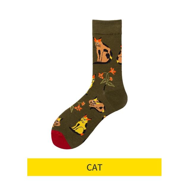 Fashion Harajuku Kawaii Happy Cotton Long Socks men Women klimt painting Colorful quality funny streetwear crazy novelty Socks