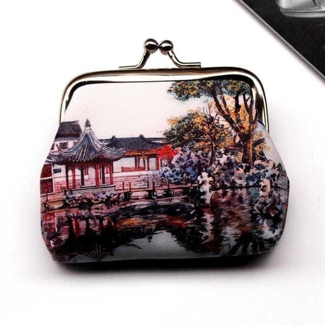 Vintage Women Printing coin Purses girl hasp Zero Wallet Ladies Clutch change purse Female mini money Bag PU Leather Carteira /5