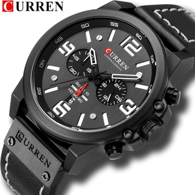 Reloj Hombre 2018 Casual Date Quartz Watches For Men CURREN Fashion Leather Sports Men's Wrsitwatch Chronograph Male Watch