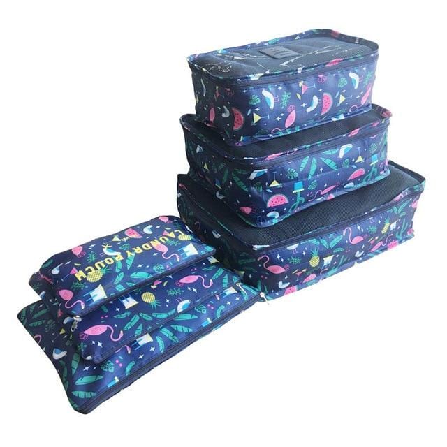 6pcs/set Travel Organizer Storage Bags Portable Luggage Organizer Clothes Tidy Pouch Suitcase Packing Laundry Bag Storage Case